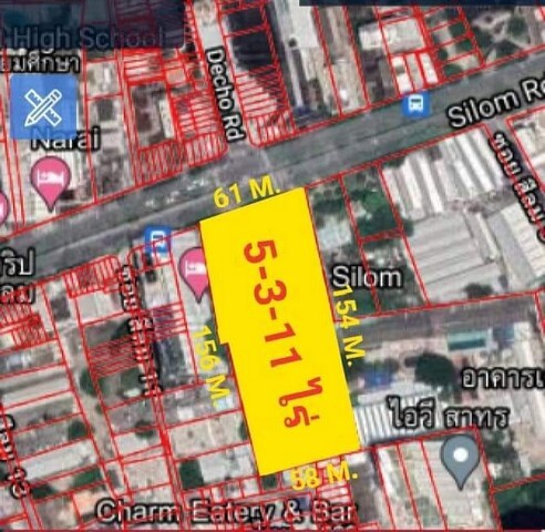 ขายที่ดินสีลมผืนใหญ่ ขนาด 2,311 ตรว.ย่านธุรกิจ สำคัญของกรุงเทพ เหมาะการลงทุนเก็งกำไร
