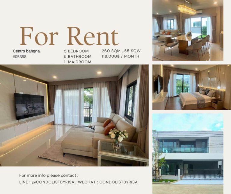Risa05398

เซนโทร บางนา 
โซน :  บางนา , ใกล้เมกะบางนา
5 ห้องนอน  5 ห้องน้ำ
1  ห้…