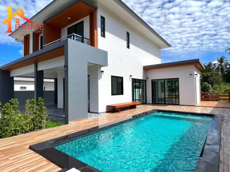 ขายบ้านเดี่ยวสองชั้น Style modern 4 ห้องนอน 4 ห้องน้ำ #บ้านพร้อมสระว่ายน้ำ บ้านพ…