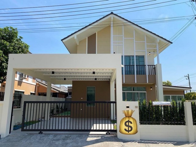 ขายบ้านเดี่ยว 2 ชั้น รีโนเวท พร้อมอยู่ ขนาด 68 ตรว 4 นอน พาโนวิว เก้ากิโล เขาน้ำซับ บ้านแปลงมุม หน้าสวน ใกล้​มหาลัยเกษตร​ศรีราชา ชลบุรี